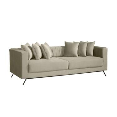 Imagem de Sofá Living Taiti 2,70 Bipartido - Best Mobília, Veludo Off White