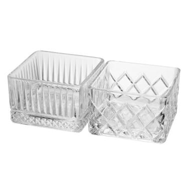 Imagem de Petisqueira Quadrada 9cm x 9cm x 6cm Diverso Cristal - Lyor