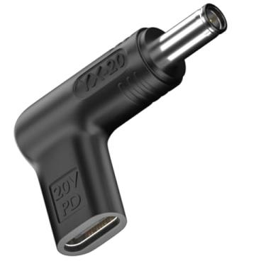 Imagem de Adaptador USB C para CC 6,0 x 3,7 mm, 100W PD USB C fêmea para 19V 20V DC macho, tipo PD USB C para adaptador de 6,0 x 3,7 mm feito para Asus Rog Gamying Laptop Series e mais