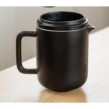 Imagem de Xícaras de chá de café conjunto de chá de viagem simples bule de cerâm