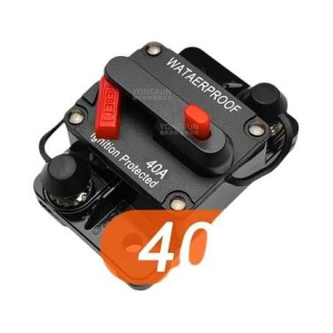 Imagem de Disjuntor Marinho À Prova d'Água Para Áudio Automotivo 20A-300A Reset 