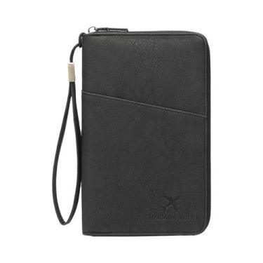 Imagem de Porta-passaporte Multifuncional Com Bloqueio RFID, Carteira Para Docum