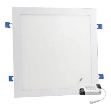 Imagem de 2X Plafon Painel Led 25W 24W Embutir Quadrado - Branco Quent