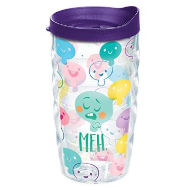 Imagem de Tervis Disney Pixar Soul Meh Made in USA Copo de viagem com isolamento térmico de parede dupla mantém as bebidas frias e quentes, 290 ml ondulado, clássico