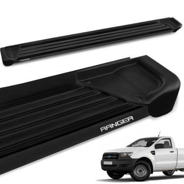 Imagem de Estribo Lateral Ranger Cab. Simples 2013 a 2023 Aluminio Preto A1 Gtnox