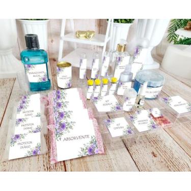 Imagem de Kit Banheiro Casamento Masculino e Feminino Com Adesivos,Tubetes e Acr
