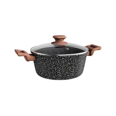 Imagem de Caçarola Euro Home Colorstone 5 Camadas Antiaderente Preta – 4,8 L