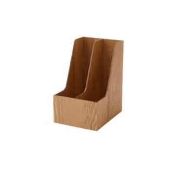 Imagem de Organizador de arquivos de mesa Suporte vertical para pasta de arquivo ou organizador produtos escritório, que economiza espaço(Natural)