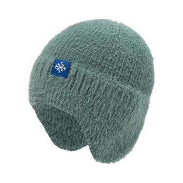 Imagem de Gorro De Inverno Feminino Em Cor Doce Com Orelhas De Pelúcia Estilo Kp