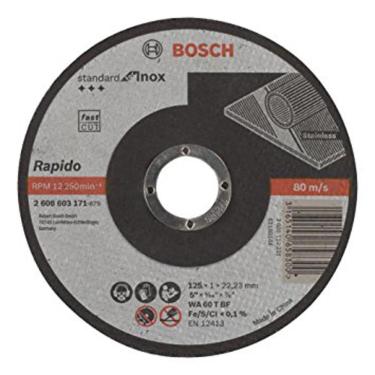 Imagem de Disco Corte Para Inox 125mm Grão 60 - 2608.603.171-000 - Bosch Disco Corte P-inox 125mm...