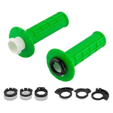 Imagem de Punhos de motocicleta 7/20.3 cm 22 mm com a câmera de encaixe, punhos de guidão de bicicleta suja compatíveis com CRF SXF EXC (verde)