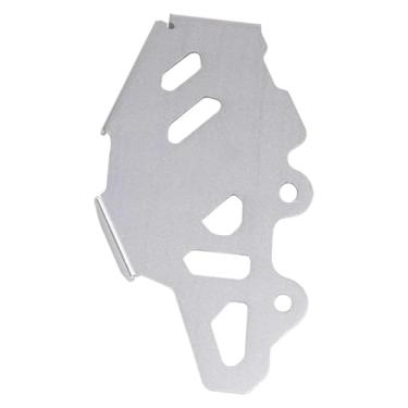 Imagem de BYYINGSUS Protetor de cilindro mestre de freio traseiro compatível com CRF 300L CRF300 Rally CRF300L CRF 300 L acessórios de motocicleta capa de proteção de calcanhar (prata (logotipo CRF))