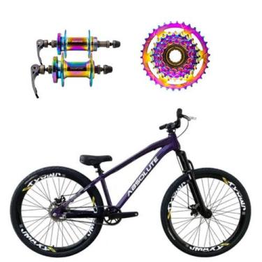 Imagem de Bicicleta aro 26 Absolute Brutus 3 Roxo 1x7v Cubo e Roda Livre Camaleã