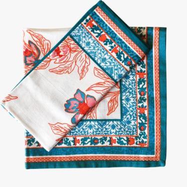 Imagem de Guardanapos de pano FINGERCRAFT, conjunto de 12 algodão e linho 51x51 