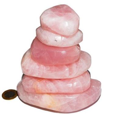 Imagem de Massageador de Seixo Quartzo Rosa Natural - 03 kg - Pedras para Massag