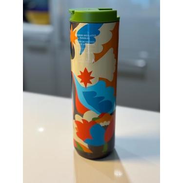 Imagem de Starbucks Copo Misha Tyutyunik Edição Limitada 2025, 473 g – Caneca reutilizável de aço inoxidável com design selecionado por artistas