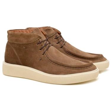 Imagem de Bota Masculina Abruzzo Canadian Turunelli – Couro Camurça Autentica Padrão Premium, Confortável com Palmilha em Gel e Solado Leve – Estilo Casual Elegante (Taupe, Pouco Maior, BR, Adulto, Numérico, 39)