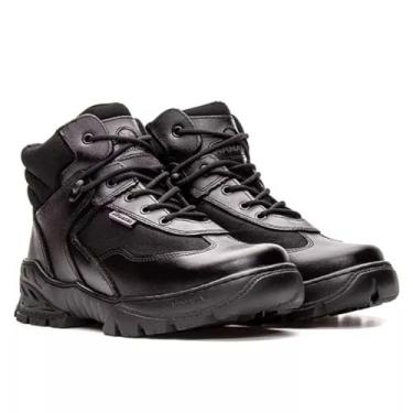 Imagem de Coturno Couro Legitimo - Bota Tática Militar Pm Cano Curto