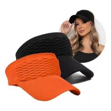 Imagem de Chapéu Feminino Respirável De Cor Sólida Com Viseira E Aba Longa - oem