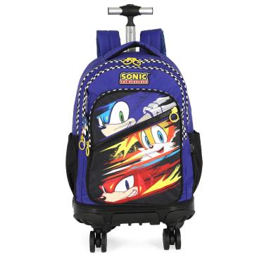 Imagem de Mochila Com Rodas Sonic Azul - Unico