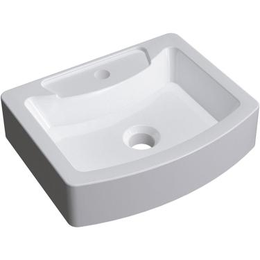 Imagem de Cuba de Apoio Retangular C01 Para Banheiro RT41 Aria Branco - Lyam Decor