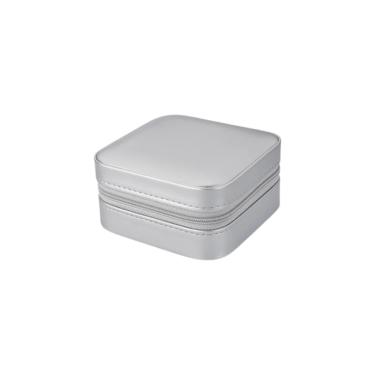 Imagem de Porta Jóias em courino cor prata estojo