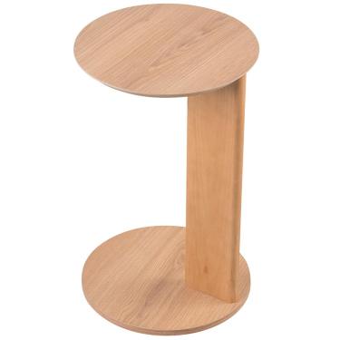 Imagem de Mesa Lateral Para Sala de Estar Pés Madeira Bulat A03 Hanover Roble - Lyam Decor