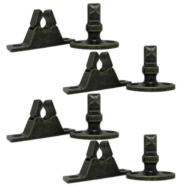Imagem de Kit 4 Prendedor Trava Portas Universal De Chão Colonial Aço