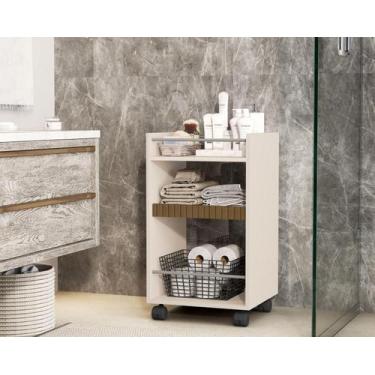 Imagem de Armário Pequeno Multiuso Toda Casa Com Rodinhas - Cores - MJM Casa dos