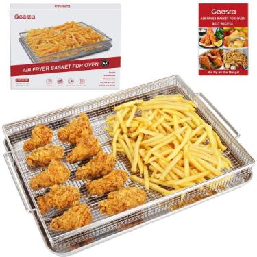 Imagem de Cesta de fritadeira Air Fryer Geesta para forno com 50 receitas de aço