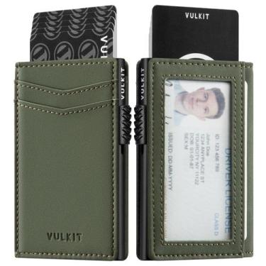 Imagem de Billetera Minimalista VULKIT para Hombre en Cuero con Bloqueo RFID y V