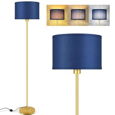 Imagem de Luminária de chão AUQUEE 150 cm Blue Shade Gold Stand E26