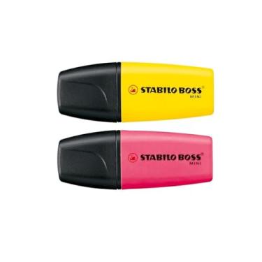 Imagem de Marca Texto - STABILO BOSS ORIGINAL Mini – Blister com 2 unidades – Amarelo e Rosa