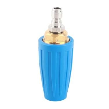 Imagem de Bocal turbo acessório de arruela de alta pressão bocal de pulverização rotativo 3000PSI todo latão construção de aço inoxidável para limpeza de calçadas pátios concreto asfalto metal pedra azulejo