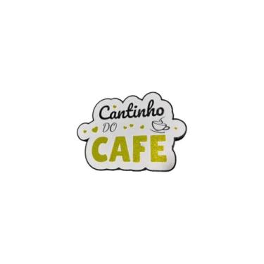 Imagem de Placa Decorativa Cantinho do Café, Design Moderno com Glitter Dourado, Decoração para Cozinha (cantinhoamarelo)
