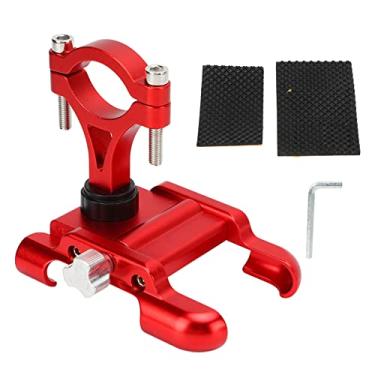 Imagem de Suporte ajustável para telefone de bicicleta em liga de alumínio Suporte para braçadeira de telefone móvel para ciclismo ao ar livre Durável giratório seguro para mountain bike