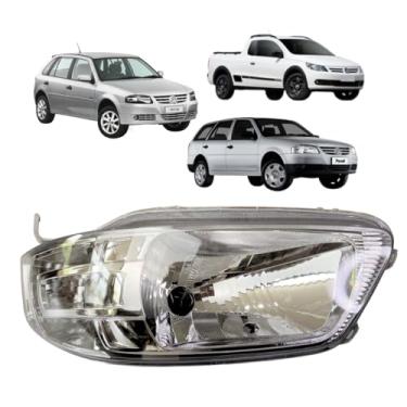 Imagem de Farol Gol/Saveiro/Parati G4 2005 á 2014 Foco Simples Cromado Lado Esquerdo
