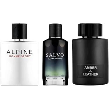 Imagem de Kit 3 Perfumes Árabes Masculinos Refil Frasco PET 60ml | Alpine Sport, Salvo e Amber & Leather - Inspirados - Alta Fixação e Duração