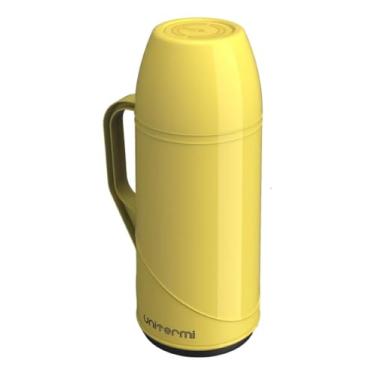 Imagem de Garrafa Térmica 1Litro Chá Café Quente Água Gelada Roma Rosca (Amarelo)