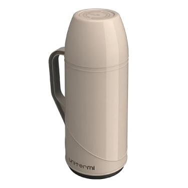 Imagem de Garrafa Térmica 1Litro Chá Café Quente Água Gelada Roma Rosca (Bege)