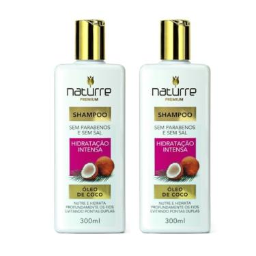Imagem de 2 Shampoos Óleo de Coco Naturrê 300ml – Hidratação Intensa