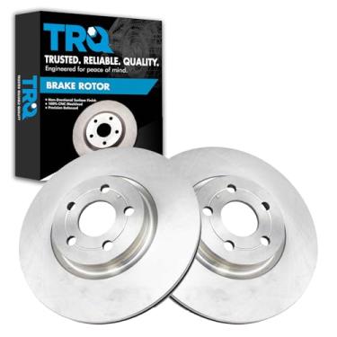 Imagem de TRQ Conjunto de 2 pares de rotor de freio a disco dianteiro LH RH para conexão de trânsito