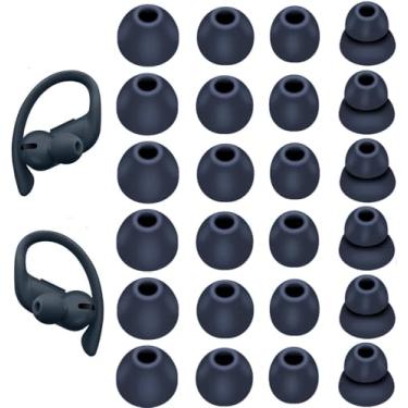 Imagem de Substituição para Powerbeats Pro Ear Tips, tampão auricular, azul-marinho, P/M/G/ponta de silicone com flange dupla, 4 tamanhos, 12 pares, capa de carregamento, 12 pares, azul-marinho, 23