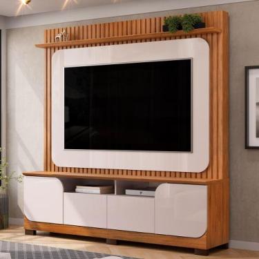 Imagem de Estante Home Theater Ripado Para TV 65 Pol Blog D05 Freijó Off White -
