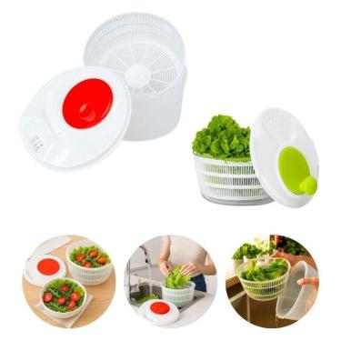 Imagem de Centrifugador Manual Para Secar Salada Escorredor Removível