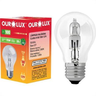 Imagem de Lampada Halogena A-60 Ourolux 70W. E-27 127V.