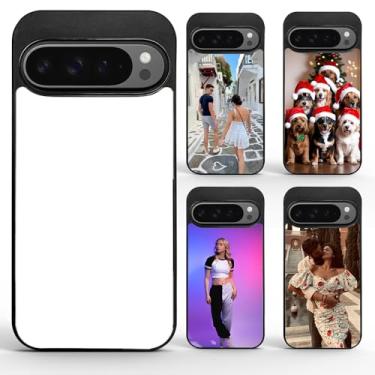 Imagem de FOQENCCI Capa em branco de sublimação compatível com Google Pixel 10 Pro | 5 peças, TPU preto e alumínio para impressão, capa de telefone personalizada faça você mesmo, antiarranhões, antiderrapante