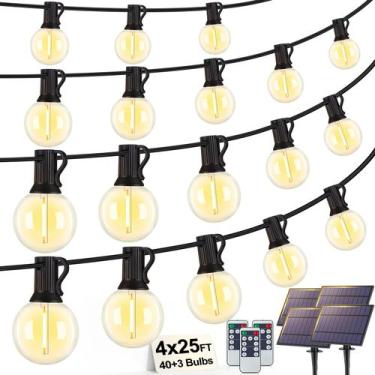 Imagem de Solar String Lights Larkvue 30m, controle remoto impermeável 43 LED