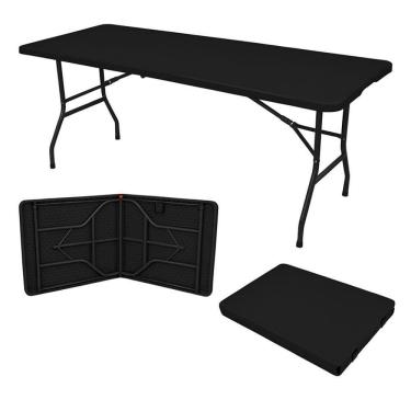 Imagem de Mesa Dobrável Gallant Vira Maleta Portátil 1,80m Preto com Alça (GMD22A01A-PT)