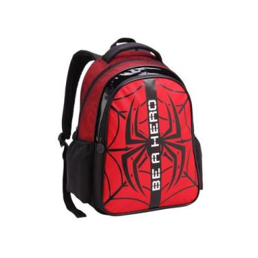 Imagem de Mochila Infantil Creche Spider Herói Escolar Resistente - Denlex